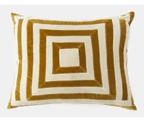 Lucy Striped Cotton-velvet Cushion