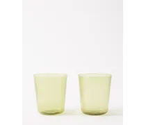 Set Of Two Luisa Ridged-glass Tumblers