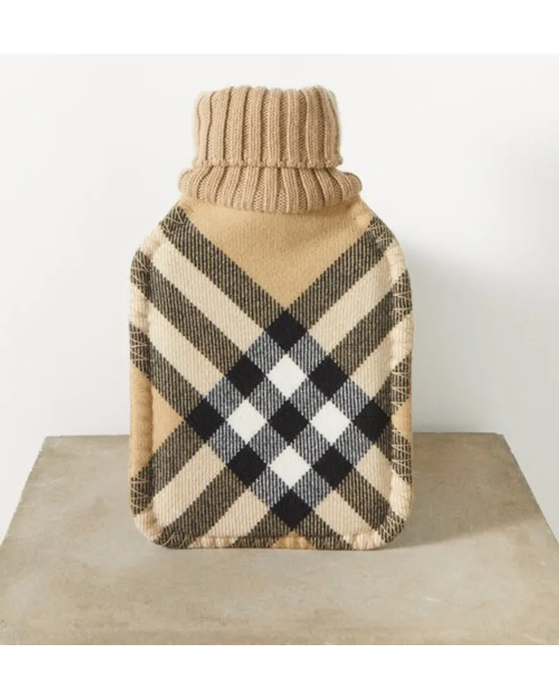 Check Cashmere-blend Hot Water Bottle