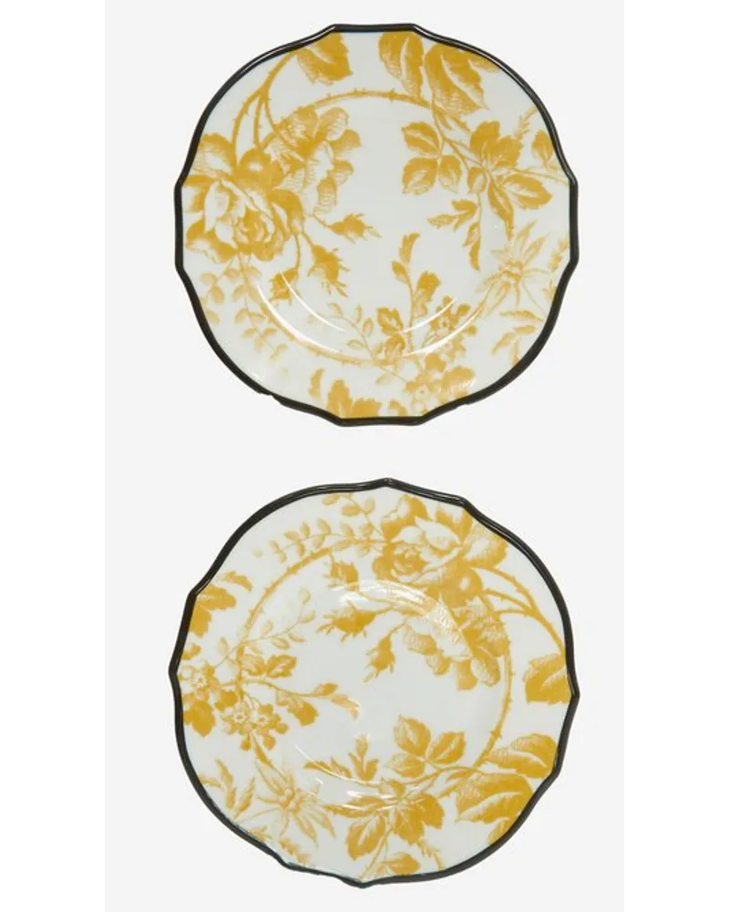 Set Of Two Herbarium Floral Porcelain Plates