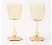 Set Of Two Luisa Ridged Wine Glasses