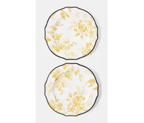 Set Of Two Herbarium Porcelain Dessert Plates