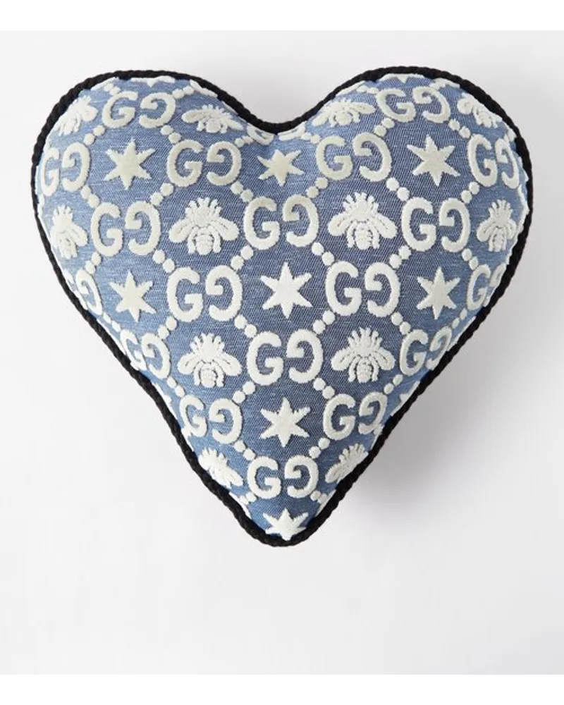 Gg-jacquard Heart Cushion