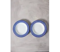Set Of Two Perlée Porcelain Soup Plates