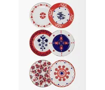 Set Of Six Transylvania Porcelain Dessert Plates