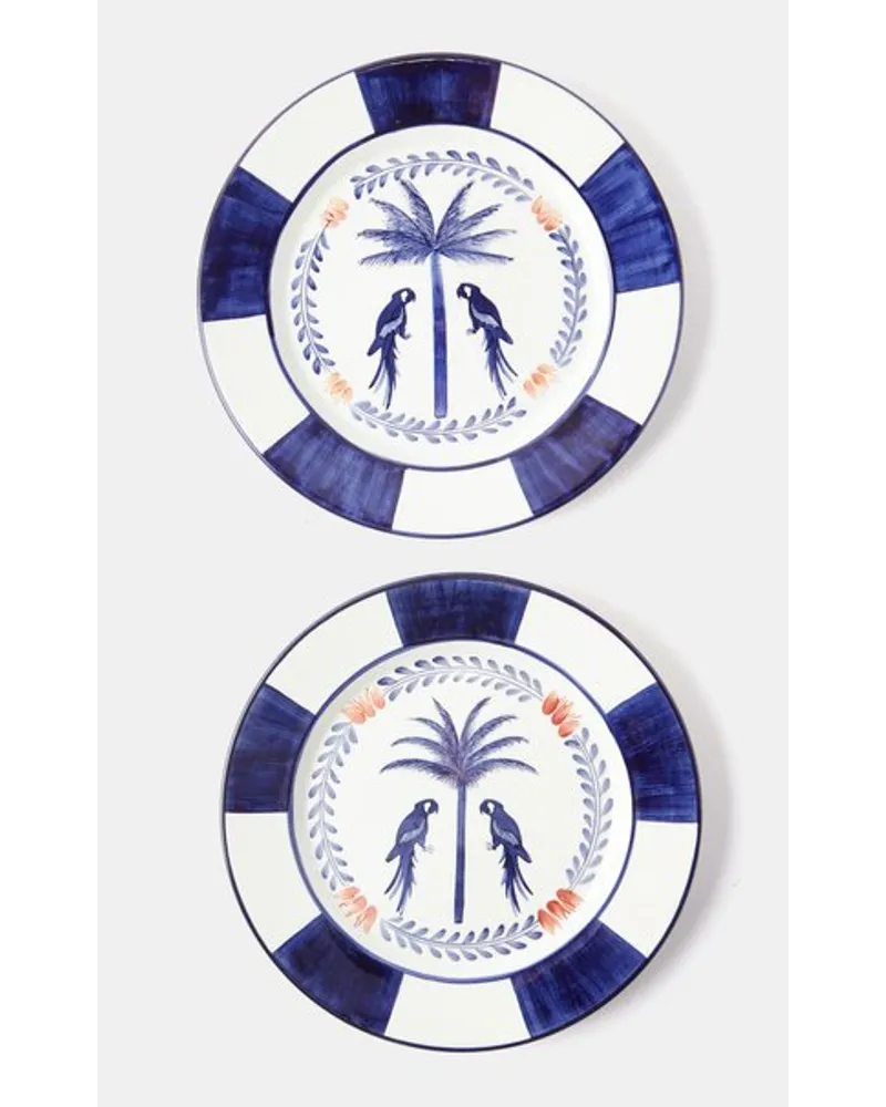 Set Of Two Macao Ceramic Dinner Plates