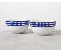 Set Of Two Perlée Porcelain Cereal Bowls
