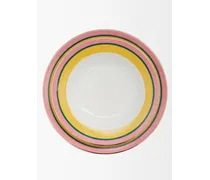 Rainbow 18kt-gilded Porcelain Bowl & Plate Set
