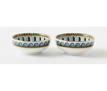 Set Of Two Napoli Porcelain Snack Bowls
