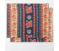 Set Of Two Strisce-print Linen Placemats