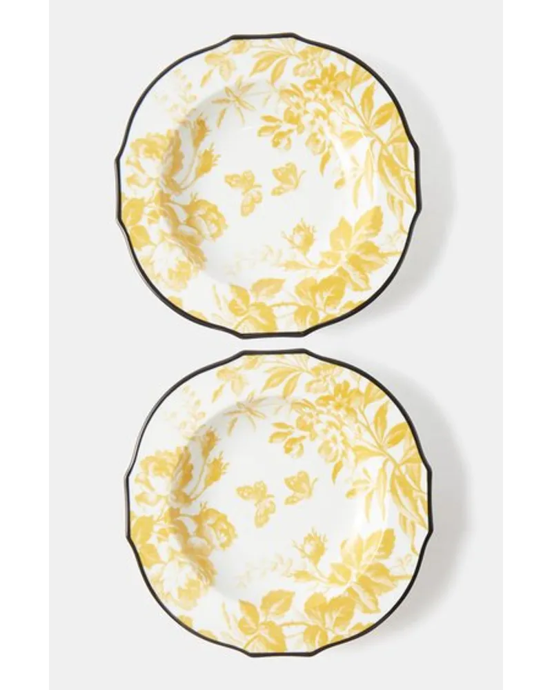 Set Of Two Herbarium Porcelain Soup Bowls