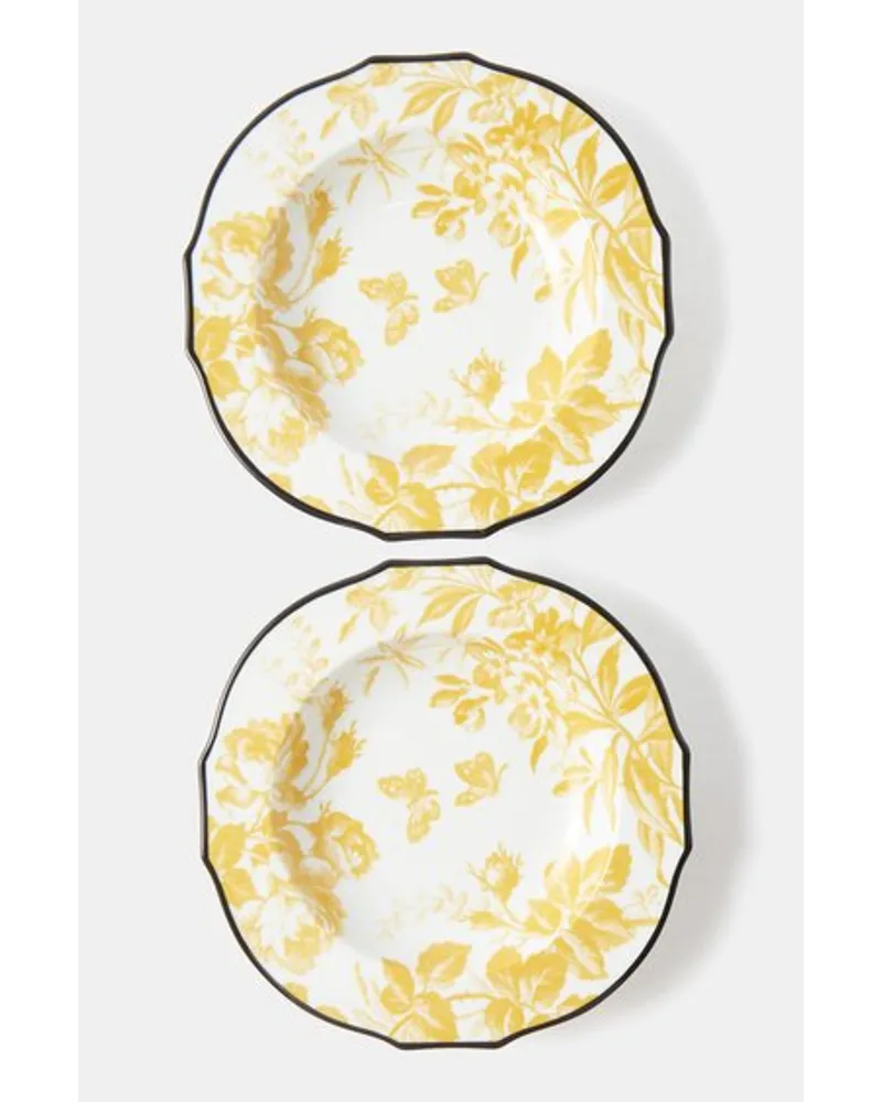 Gucci Set Of Two Herbarium Porcelain Soup Bowls 