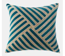 Lily Striped Cotton-velvet Cushion