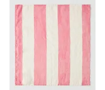 Set Of Four Striped Linen Napkins