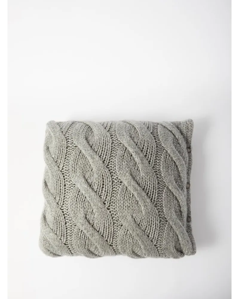 Cable-knit Cashmere Cushion