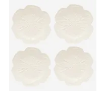 Set Of Four Cabbage Earthenware Dinner Plates