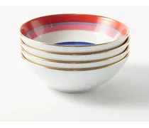 Set Of Four Gelato 18kt-gilded Porcelain Bowls