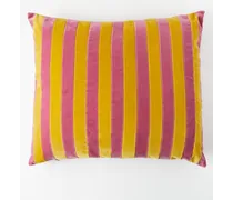 Millie Striped Cotton-velvet Cushion