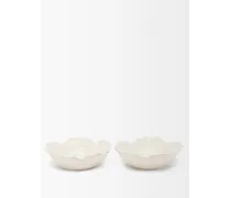 Set Of Two Cabbage Earthenware Bowls
