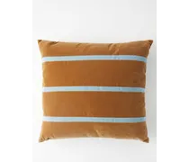 Gemma Striped Cotton-velvet Cushion
