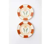 Set Of Two Macao Ceramic Dinner Plates
