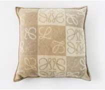 Checkerboard Anagram-jacquard Wool-blend Cushion