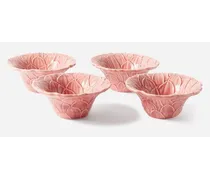Set Of Four Dahlia Earthenware Bowls