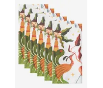 Set Of Six Jungle Book-print Linen Napkins