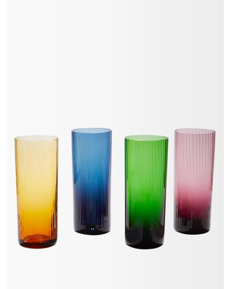 La DoubleJ X Salviati Set Of Four Murano Highball Glasses 