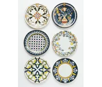 Set Of Six Vesuvio Porcelain Dessert Plates
