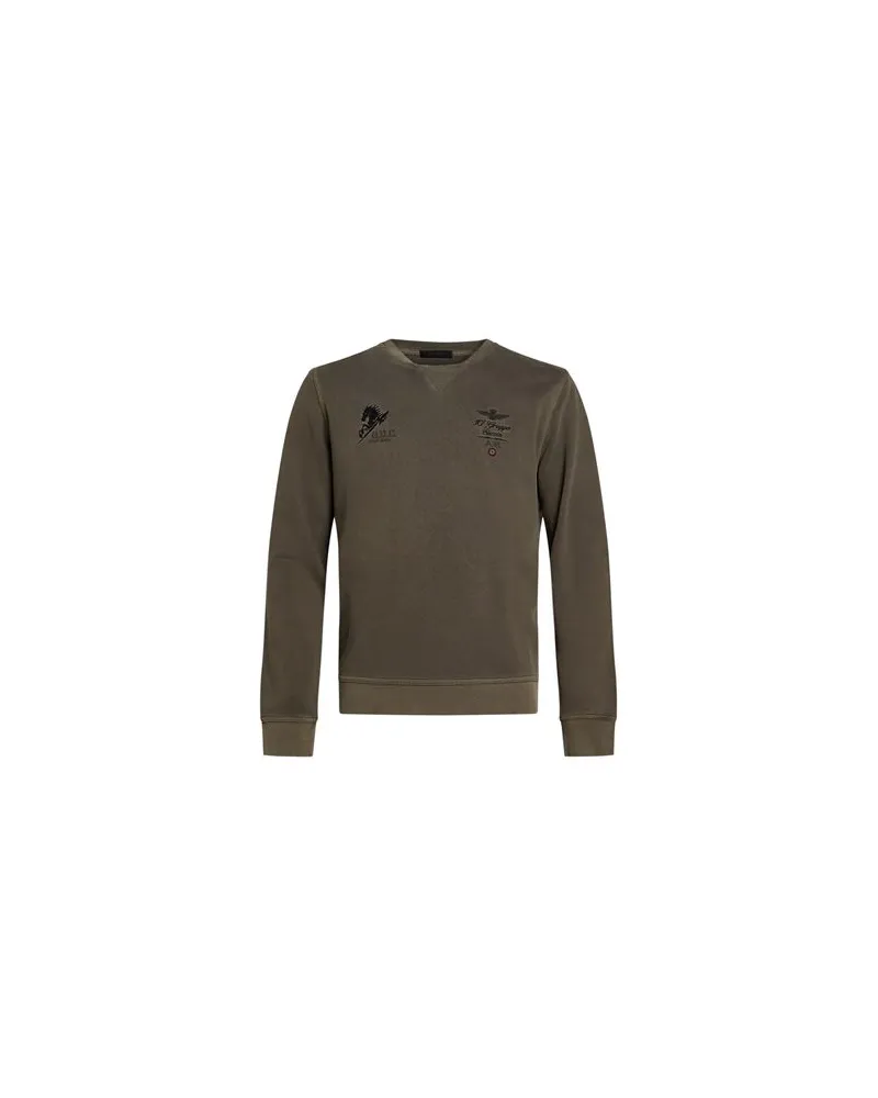 Aeronautica Militare TOPS - Sweatshirtsauf YOOX.COM Militärgrün