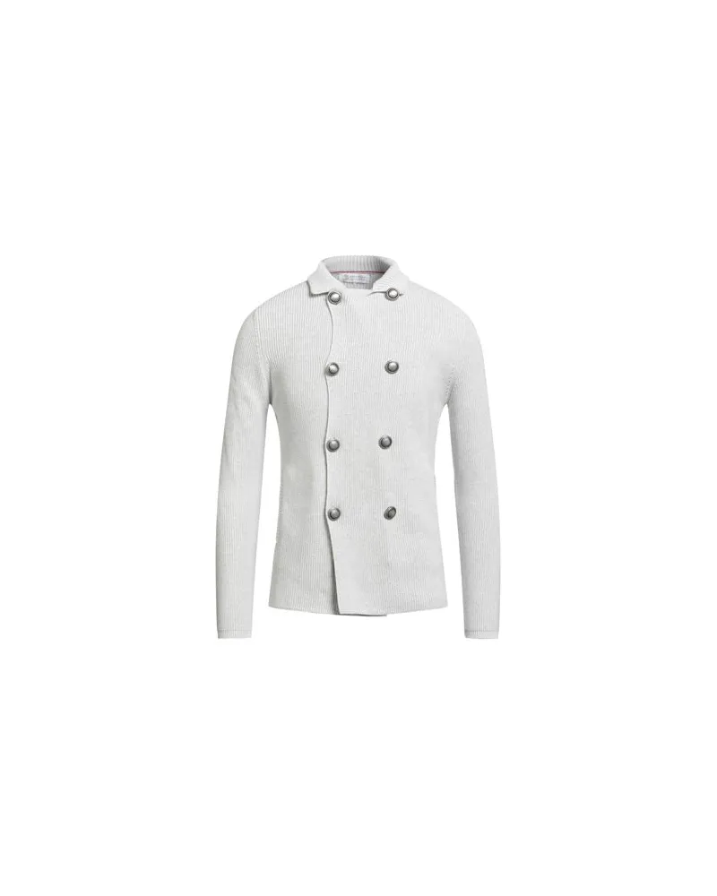 Brunello Cucinelli STRICKWAREN - Strickjackenauf YOOX.COM Hellgrau