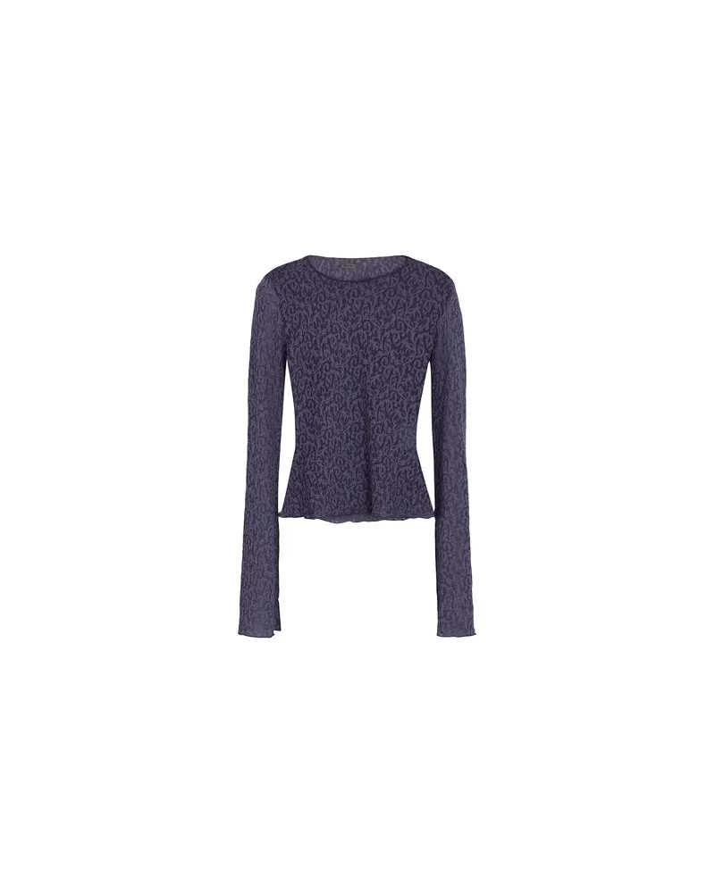 8 by Yoox SEMI-SHEER LACE TOP  - TOPS - Topsauf YOOX.COM Taubenblau