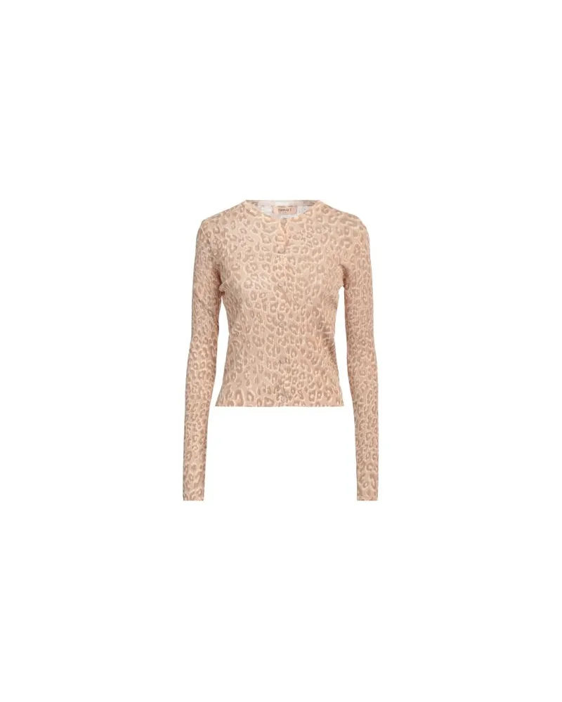 Twin-Set STRICKWAREN - Strickjackenauf YOOX.COM Beige