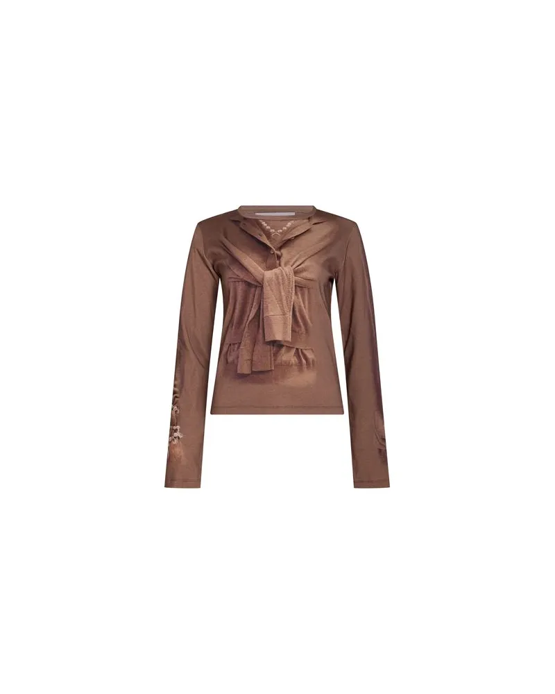Marine Serre TOPS - T-shirtsauf YOOX.COM Beige