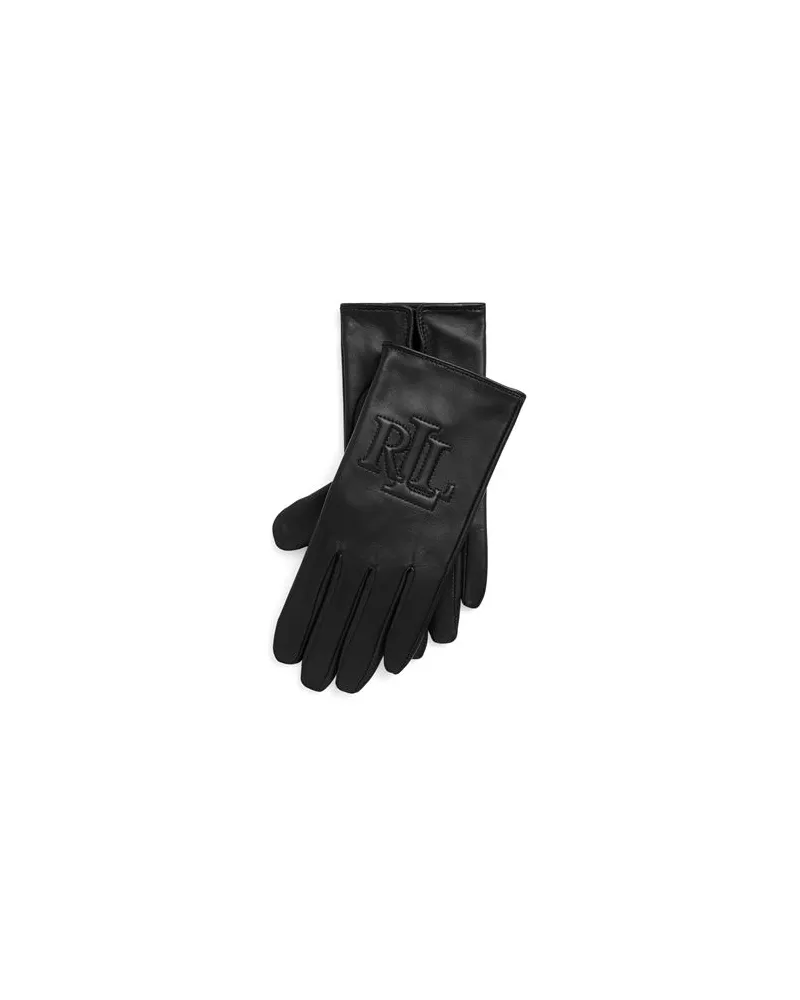 Ralph Lauren Logo-Embossed Sheepskin Tech Gloves  - ACCESSOIRES - Handschuheauf YOOX.COM Schwarz
