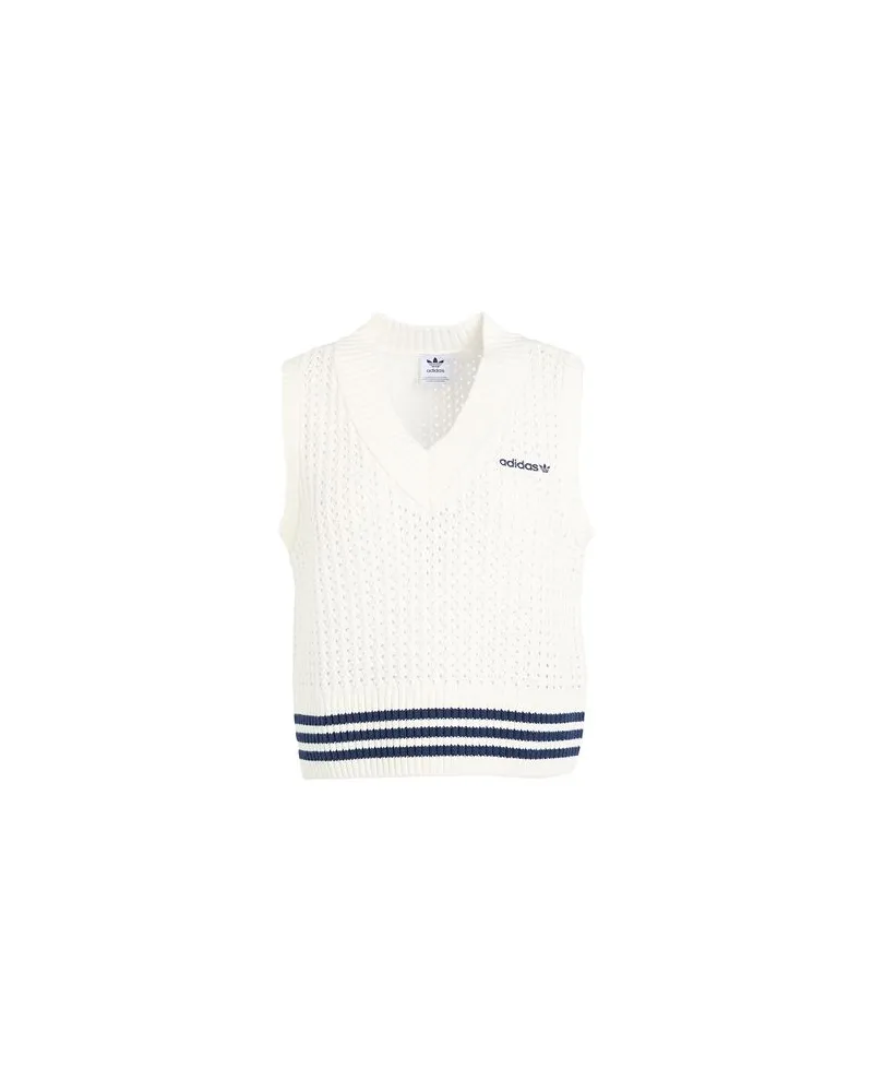 adidas KNIT VEST  - STRICKWAREN - Pulloverauf YOOX.COM Weiß