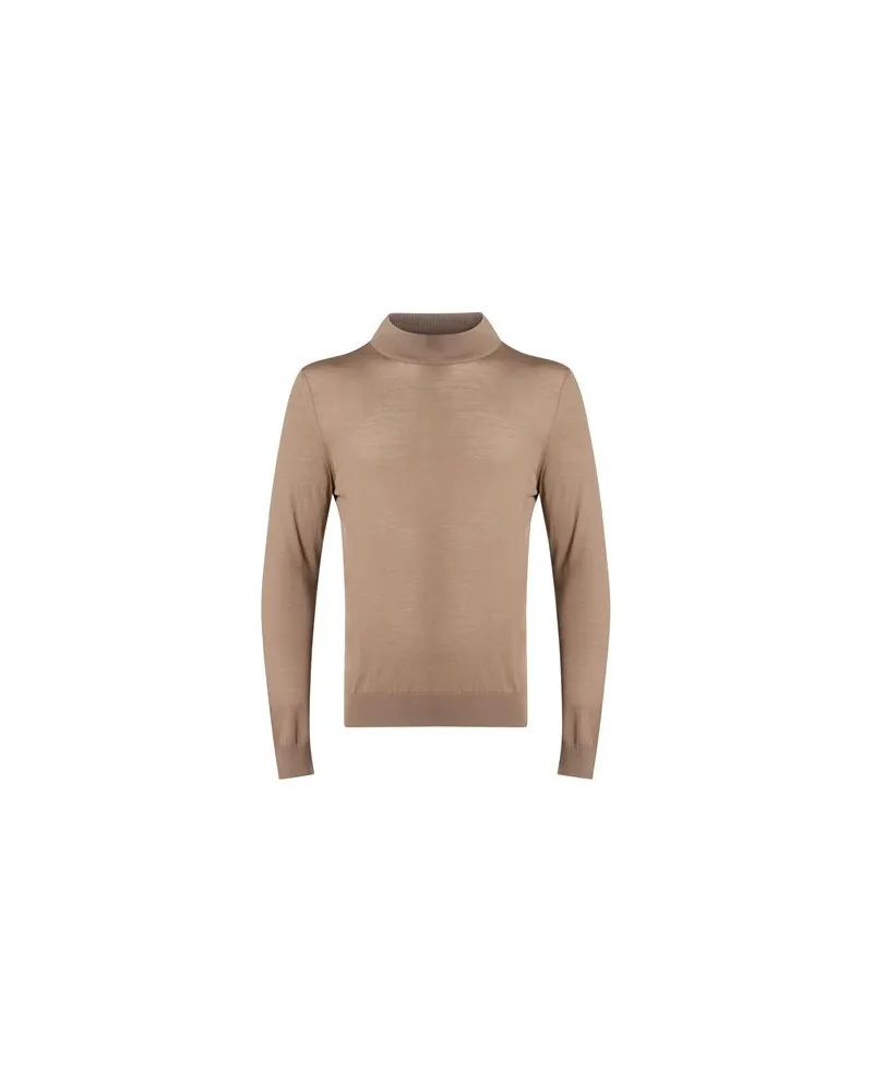 Kiton DIAMANTE BLUE - STRICKWAREN - Pulloverauf YOOX.COM Sand