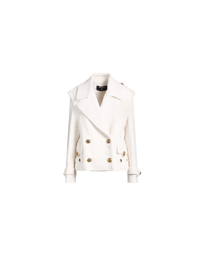 Balmain JACKEN & MÄNTEL - Mäntelauf YOOX.COM Weiß