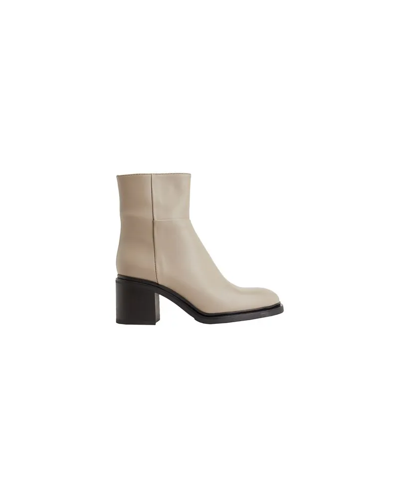 8 by Yoox LEATHER MID-HEEL ANKLE BOOT  - SCHUHE - Stiefelettenauf YOOX.COM Hellgrau