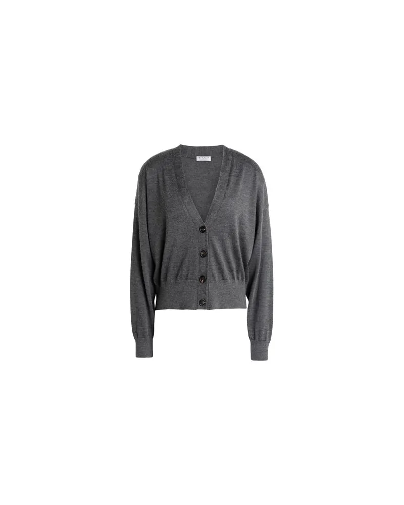 Brunello Cucinelli STRICKWAREN - Strickjackenauf YOOX.COM Blei