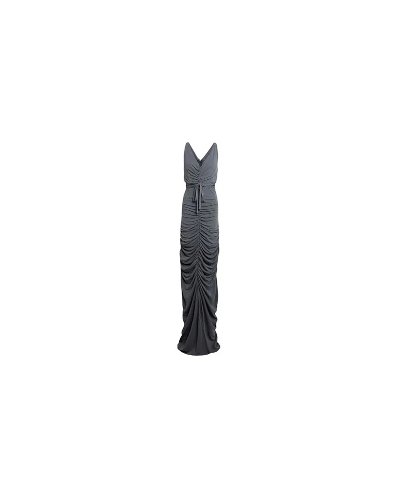 Elisabetta Franchi KLEIDER - Maxi-Kleiderauf YOOX.COM Grau