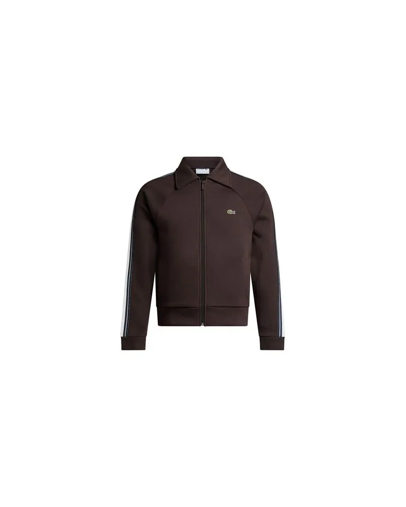 Lacoste TOPS - Sweatshirtsauf YOOX.COM Dunkelbraun