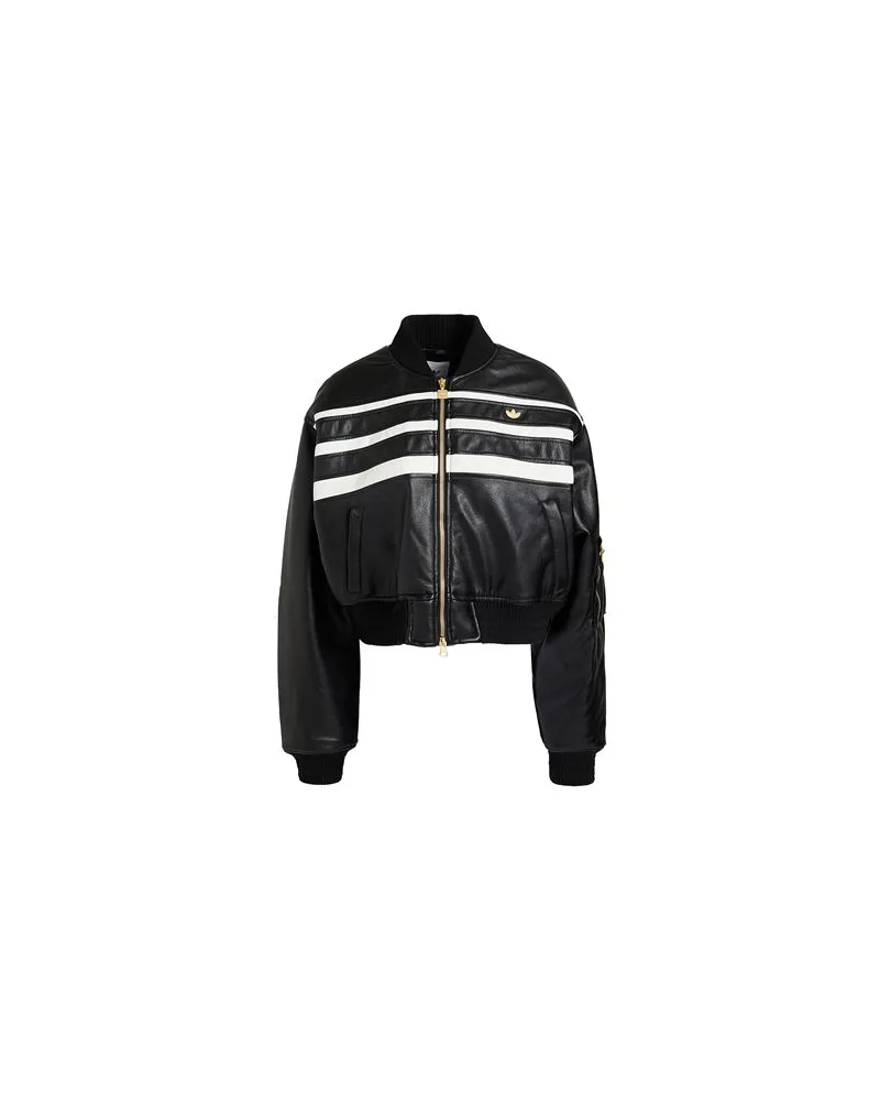 adidas PLEATHER BOMBER  - JACKEN & MÄNTEL - Jacken und Anoraksauf YOOX.COM Schwarz