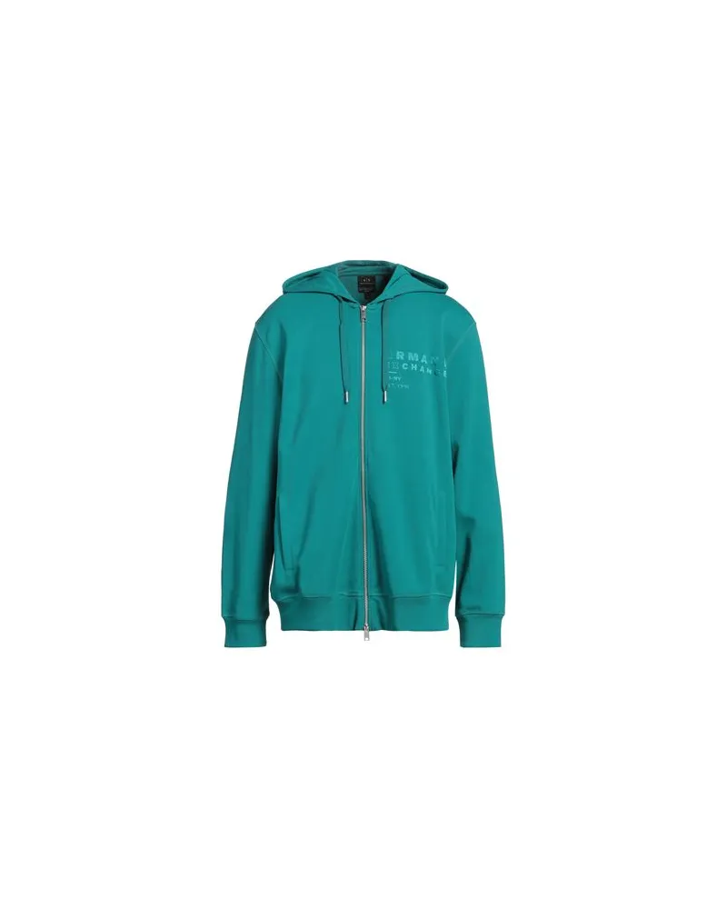 Armani Exchange TOPS - Sweatshirtsauf YOOX.COM Smaragdgrün