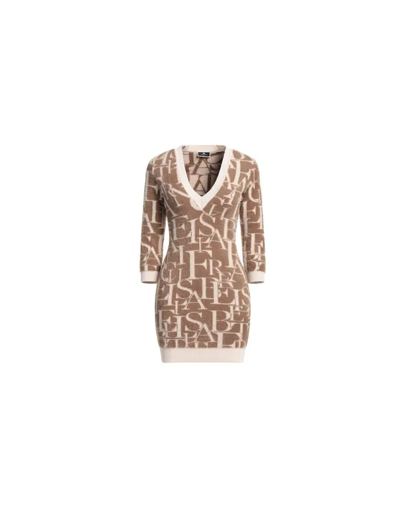 Elisabetta Franchi KLEIDER - Mini-Kleiderauf YOOX.COM Hellbraun