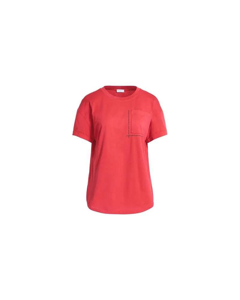 Brunello Cucinelli TOPS - T-shirtsauf YOOX.COM Ziegelrot