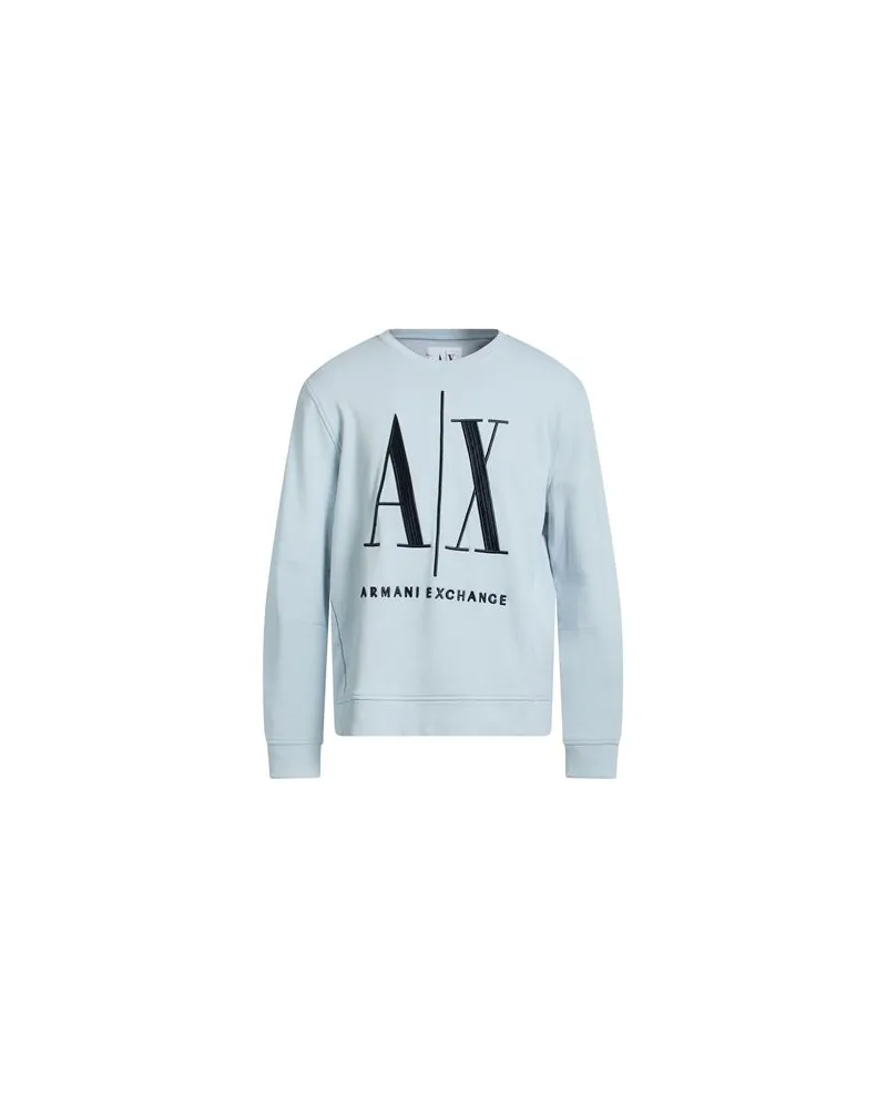 Armani Exchange TOPS - Sweatshirtsauf YOOX.COM Himmelblau