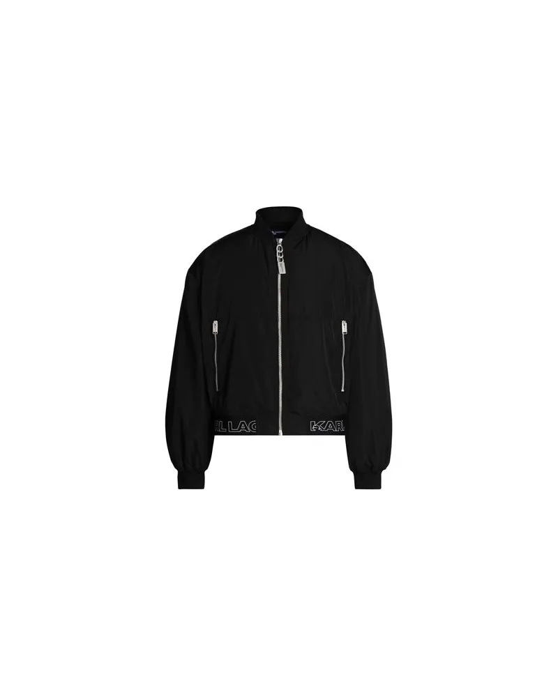 Karl Lagerfeld KLJ RELAXED BOMBER  - JACKEN & MÄNTEL - Jacken und Anoraksauf YOOX.COM Schwarz
