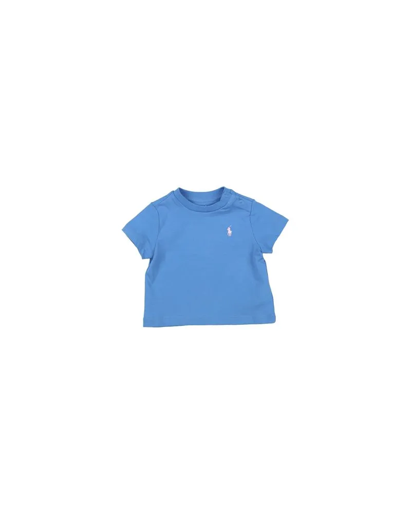 Ralph Lauren Cotton Jersey Crewneck Tee   - TOPS - T-shirtsauf YOOX.COM Azurblau